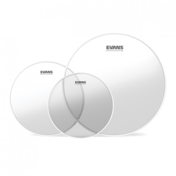 Evans G2 Clear Fusion Tom Pack 10, 12, 14" Heads & EQ PODS Pack