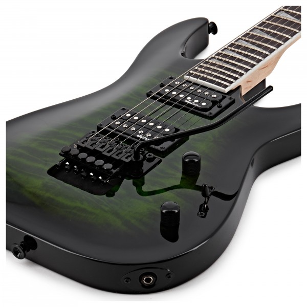 Jackson JS Series Dinky Arch Top JS32Q DKA, Transparent Green Burst