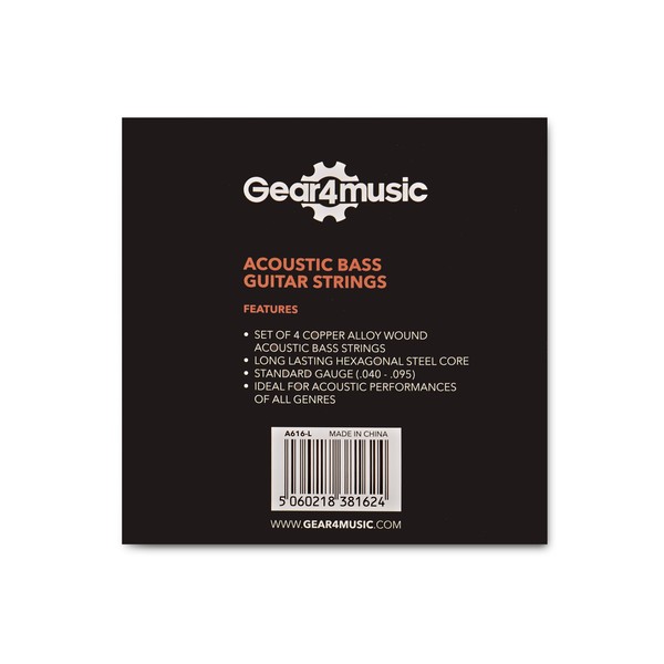 Acoustic Bass String Set by Gear4music