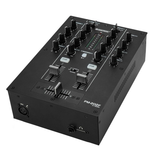 Omnitronic PM-202F 2-Channel DJ Mixer with Filter & Bluetooth