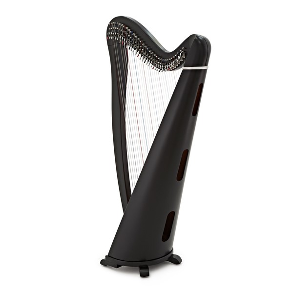 Deluxe 34 String Roundback Harp by Gear4music, Black