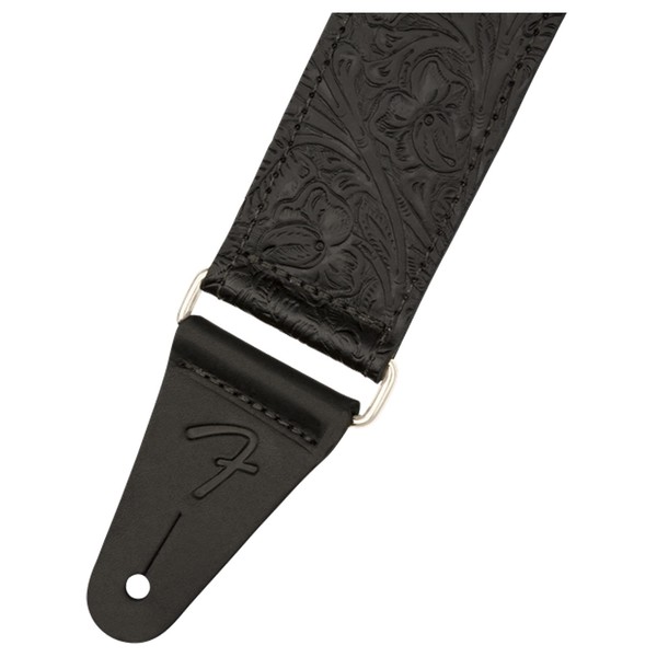 Fender Tooled Leather 2" Strap, Black