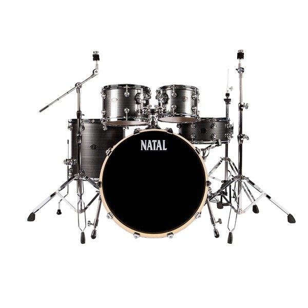 Natal Arcadia Poplar 5pc UFX 22" Drum Kit w/Cymbals, Grey Strata