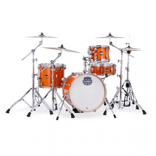 Mapex Mars Maple 18" 4pc Bop Shell Pack w/Bag Set, Glossy Amber