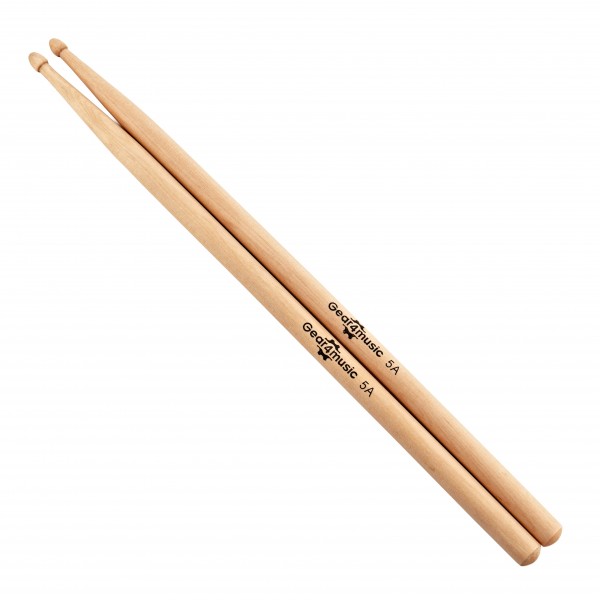 5A Wood Tip Drumsticks Natural, 10 Pack