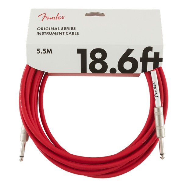 Fender Original 5.5M/18.6ft Straight Instrument Cable, Fiesta Red