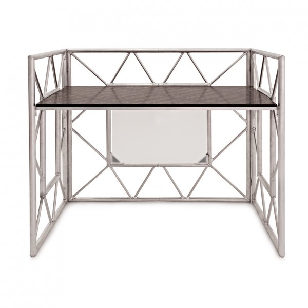 Professional DJ Booth with Corner Shelves by Gear4music