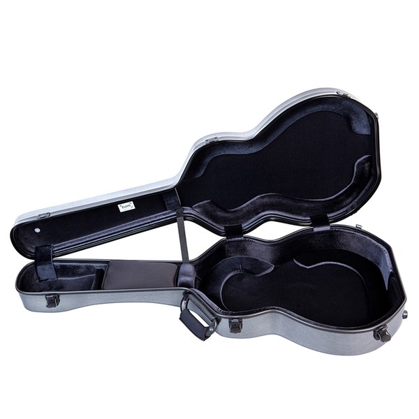 BAM 8009XL Hightech Grand Concert Guitar Case, Black Carbon