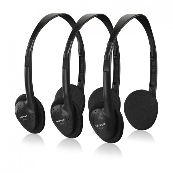 Behringer HO 66 Stereo Headphones, 3 Pack