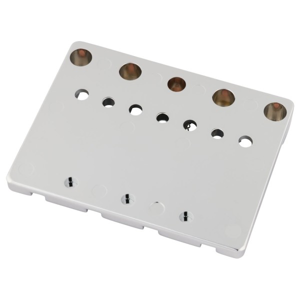 Fender HiMass String-Through 4-String Bass Bridge Assembly With Brass Saddles, Chrome