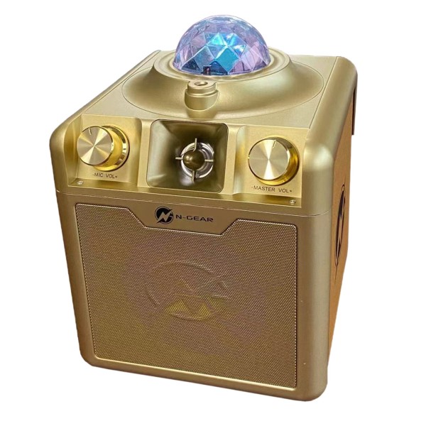 N-Gear Disco Star 710 Portable Karaoke Speaker, Gold