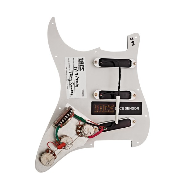 Lace Sensor Blue/Silver/Red Loaded Pickguard SSS, White