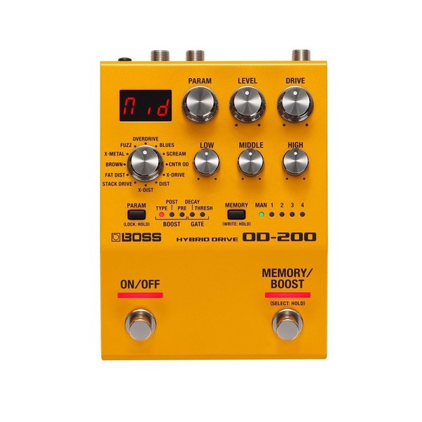 Boss OD-200 Hybrid Drive Pedal with MIDI Connection Cable
