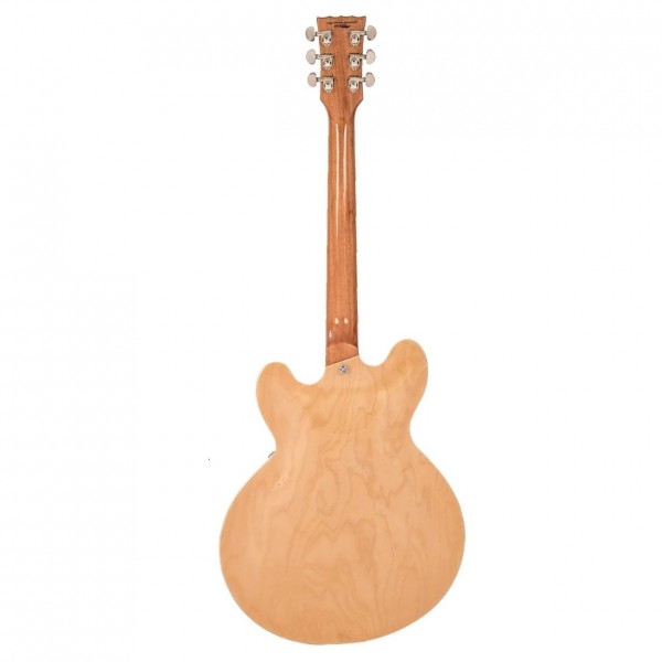 Vintage VSA500 Reissued Semi Acoustic, Natural Maple