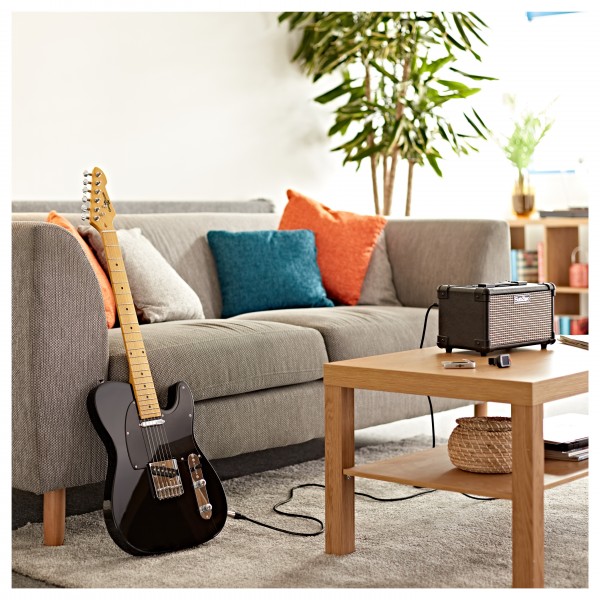 Knoxville Electric Guitar Black, 15W Tweed Amp & Accessory Pack