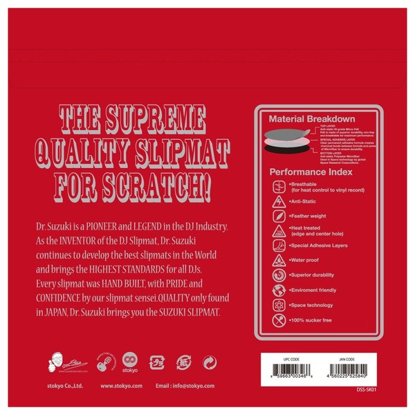 Dr Suzuki Slip Mats - Scratch 12", Grey