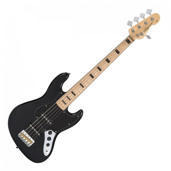 Vintage V495 Coaster Series 5 String Bass Pack, Gloss Black