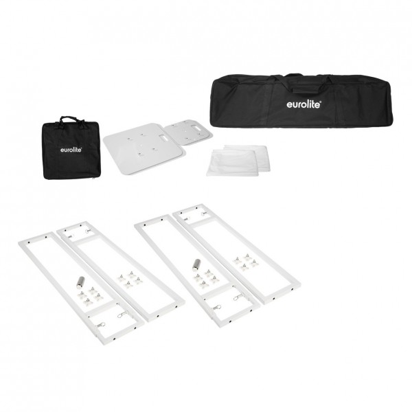 Eurolite Adjustable Stage Stands with Cover and Bag, White