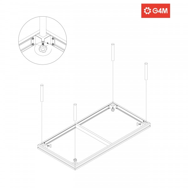 G4M Pro Stage 2m x 1m, 60cm