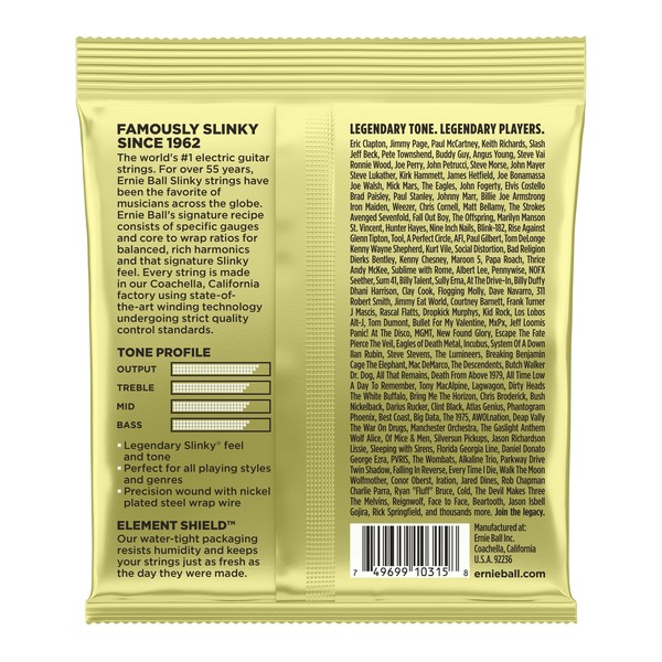 Ernie Ball Mammoth Slinky 2214 Nickel Guitar Strings Set, 12-62