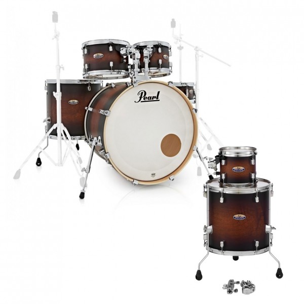 Pearl Decade Maple 22" 7pc Drum Kit w/Hardware, Satin Brown Burst
