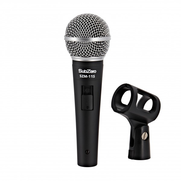 SubZero Dynamic Vocal Microphone with Switch, 3x Stand Pack