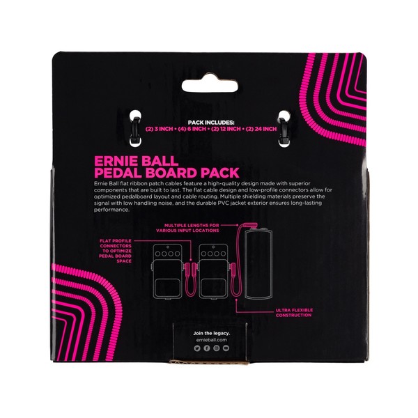 Ernie Ball P06224 Flat Ribbon Pedalboard Multi Pack