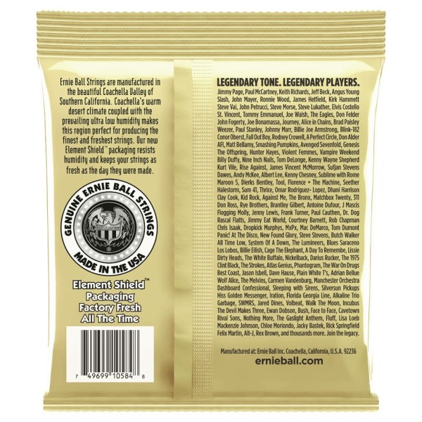 Ernie Ball Earthwood 2005 Acoustic Guitar Strings Set Light, 12.5 - 56