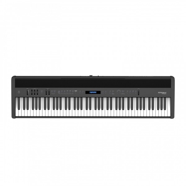Roland FP-60X Digital Piano with Wood Frame Stand and Pedals, Black