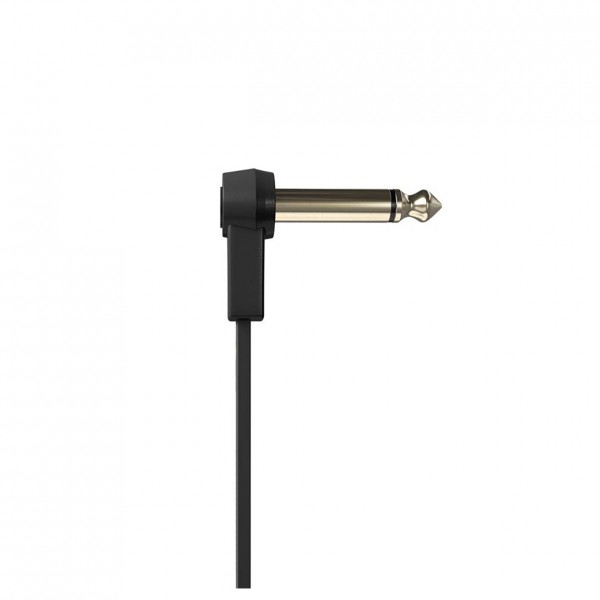 Adam Hall 4 STAR Rean Unbalanced Angled 1/4" Jack TS Patch Cable, 30cm