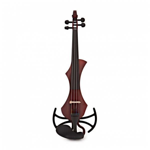 GEWA Novita 3.0 Electric Violin with adapter Bundle, Red Brown