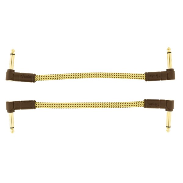 Fender Deluxe 6" Patch Cable 2 Pack, Tweed
