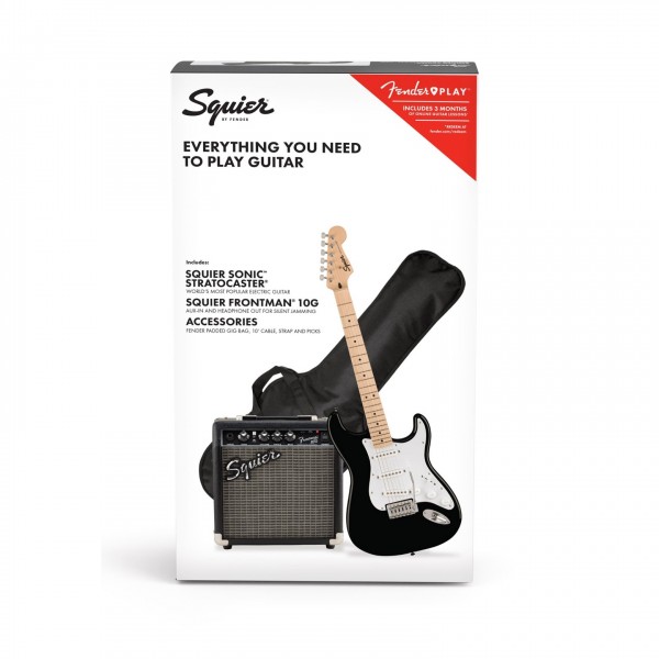 Squier Sonic Stratocaster Pack, Black