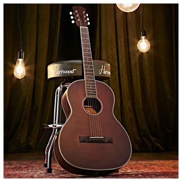 Hartwood Artiste Parlour Acoustic Guitar, Sitka Burl
