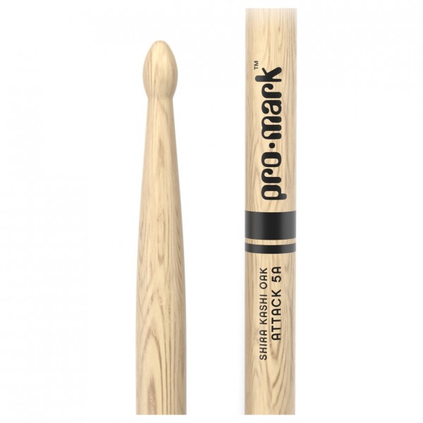Promark Classic Attack 5A Shira Kashi Oak Drumsticks, Wood Tip