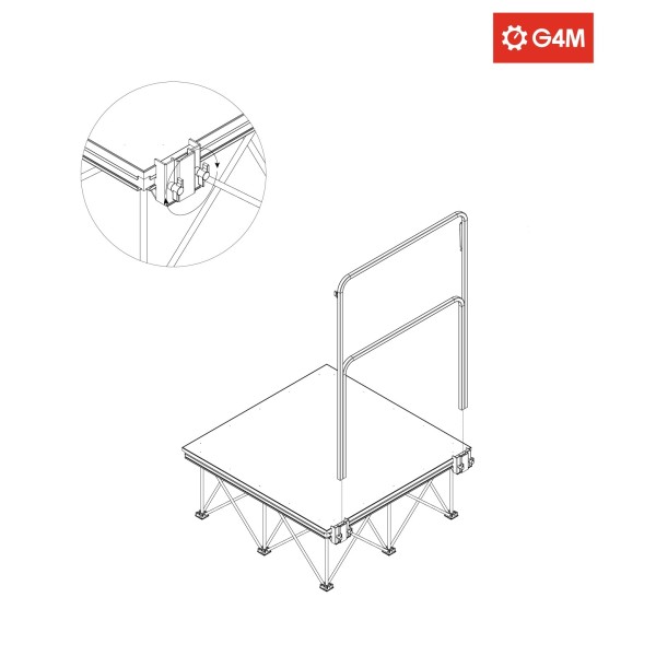 G4M Spider Stage Handrail Clamp