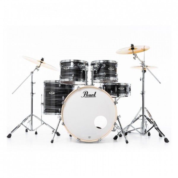 Pearl Export EXX 22" Rock Drum Kit, Graphite Silver - Including Free Stool
