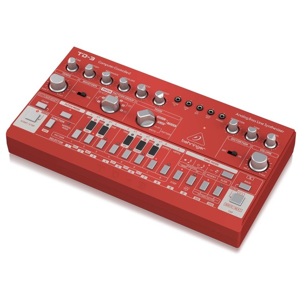 Behringer TD-3-RD Analog Bass Line Synthesizer, Red
