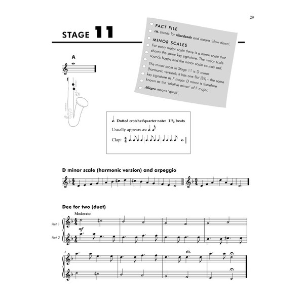 Saxophone Basics Pupils Tuition Book
