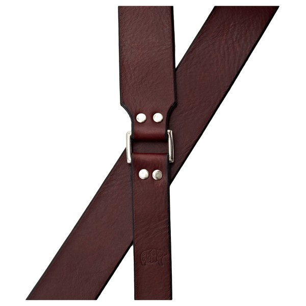 Bear Straps Broadway Guitar Strap, Red w/ Nickel Connector