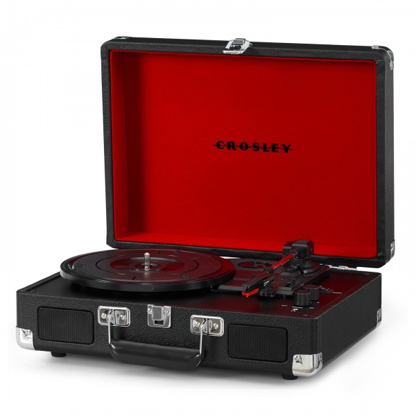 Crosley Cruiser Deluxe Portable Turntable with Bluetooth Out, Black