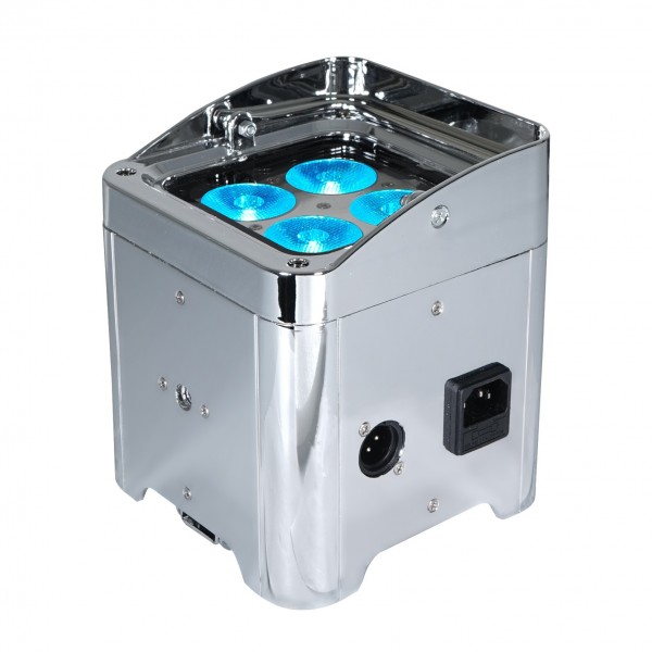 Equinox Colour Raider Lithium Battery Uplighter Pack, Chrome