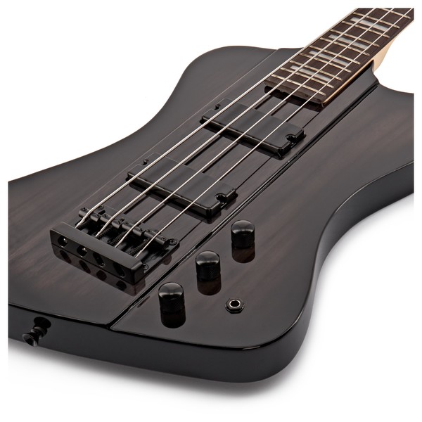 Harlem Z Bass Guitar by Gear4music, Trans Black - Nearly New