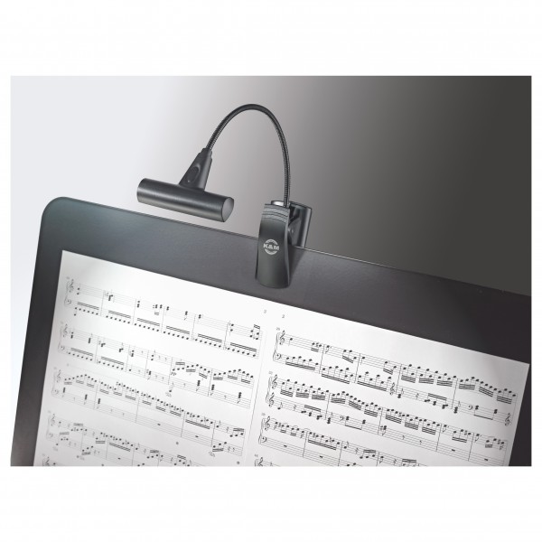 K&M 12247 Dual Music Stand Flexlight, T Model