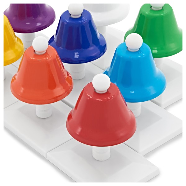 Set of 8 Rainbow Table Top Bells by Gear4music