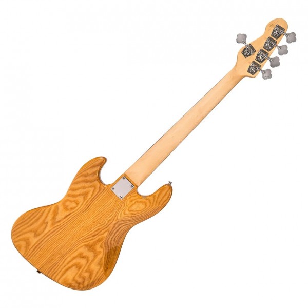 Vintage VJ75 Reissued 5 String Bass, Natural Ash