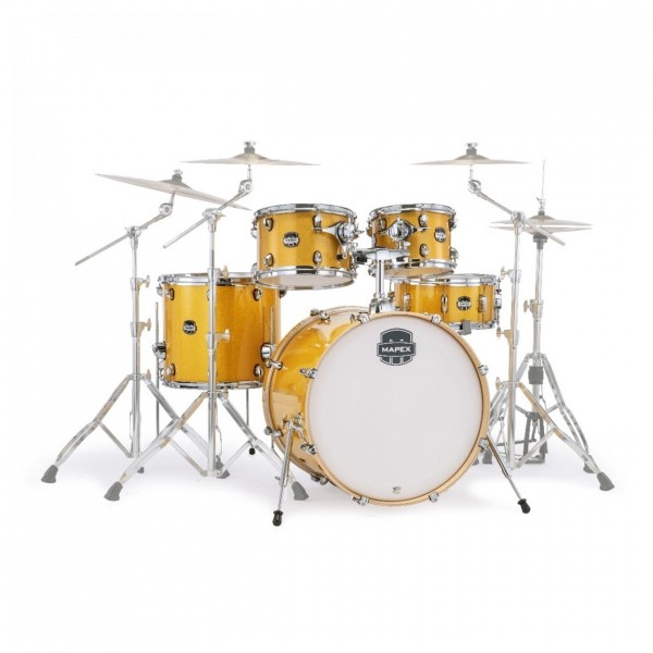 Mapex Mars Birch 22" 5pc Rock Fusion Shell Pack w/Bags, Sunflower