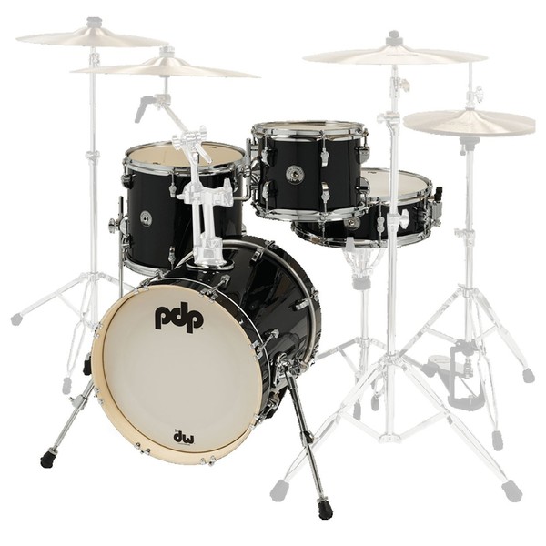 PDP by DW New Yorker 16" 4pc Shell Pack, Black Onyx Sparkle