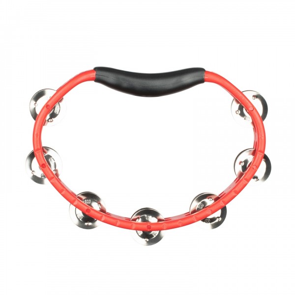 Meinl Headliner HandHeld ABS Tambourine Dual Row Steel Jingles, Red