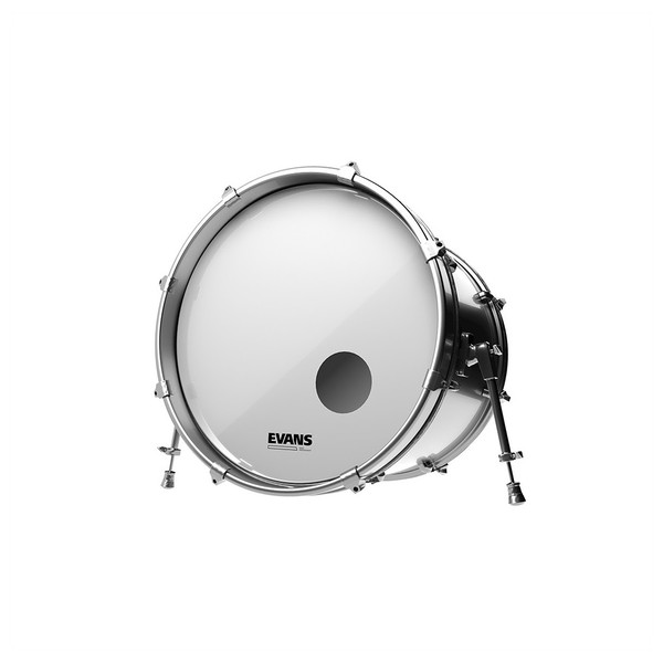 Evans EQ3 Resonant Smooth White Bass Drum Head, 20"